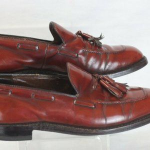 Johnston & Murphy Patent Chestnut Leather Tassel Loafers Men's Size: 9.5